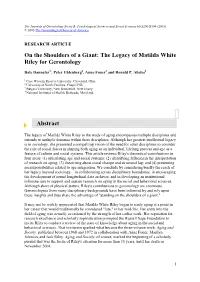 Structural Lag; and (4) Presenting Social Possibilities Related to Age Integration