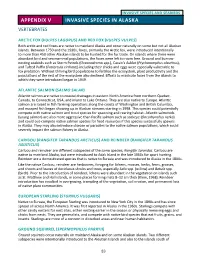 Appendix V Invasive Species in Alaska Vertebrates