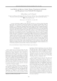 Land Birds on Barrow Island: Status, Population Estimates, and Responses to an Oil-Field Development