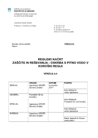 Oskrba S Pitno Vodo V Koroški Regiji