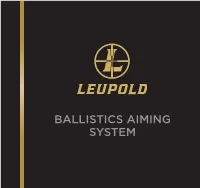 Ballistic Aiming System Manual