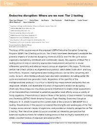Endocrine Disruption: Where Are We Now: Tier 2 Testing