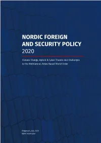 Nordic Foreign and Security Policy 2020