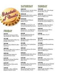 Schedule of Bouts Schedule of Bouts