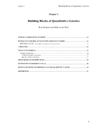 Building Blocks of Quantitative Genetics