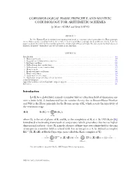 Cohomological Hasse Principle and Motivic Cohomology for Arithmetic Schemes
