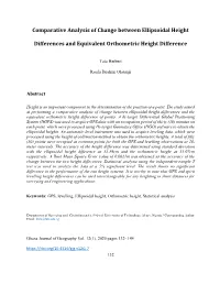 Comparative Analysis of Change Between Ellipsoidal Height