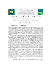 Epic Series in Computing 1 Answer Set Programming