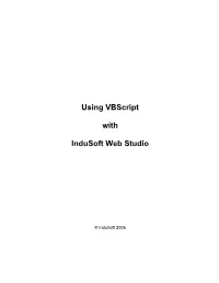 Using Vbscript with Indusoft Web Studio