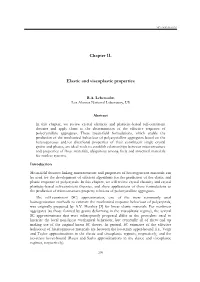 Chapter 11. Elastic and Viscoplastic Properties