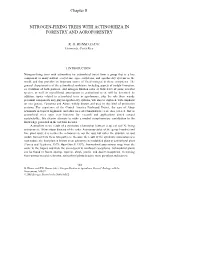 Chapter 8 NITROGEN-FIXING TREES with ACTINORHIZA IN
