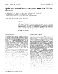 Further Observations of Hipparcos Red Stars and Standards for UBV(RI)C Photometry � D