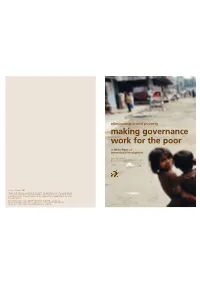 Making Governance Work for the Poor