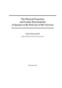 The Physical Properties and Cosmic Environments of Quasars in the First Gyr of the Universe