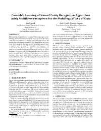 Ensemble Learning of Named Entity Recognition Algorithms Using Multilayer Perceptron for the Multilingual Web of Data