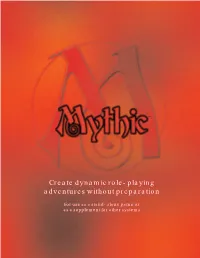 Mythic: Dynamic Role-Playing