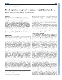 Notch Signaling: Simplicity in Design, Versatility in Function Emma R