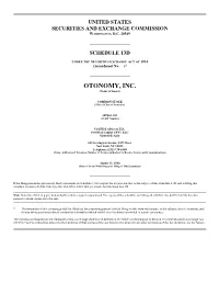 OTONOMY, INC. (Name of Issuer)