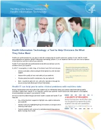 A Tool to Help Clinicians Do What They Value Most