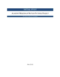 Academy Initial Study for Reuse, May 24, 2013