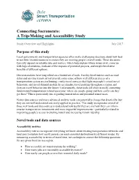 Connecting Sacramento: a Trip-Making and Accessibility Study