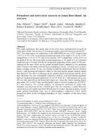 Permafrost and Active Layer Research on James Ross Island: an Overview