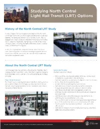 Studying North Central Light Rail Transit (LRT) Options