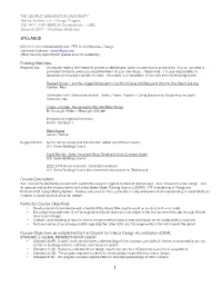 SYLLABUS Reading Materials: Course Description: Instructor Course Objectives