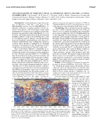 THE STRATIGRAPHY of MERCURY's CRUST AS EXPOSED by IMPACT CRATERS: a GLOBAL CLASSIFICATION. J. M. Leeburn1,2, B. W. Denevi2, C