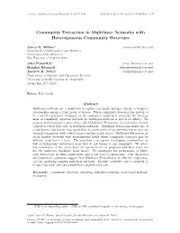 Community Extraction in Multilayer Networks with Heterogeneous Community Structure
