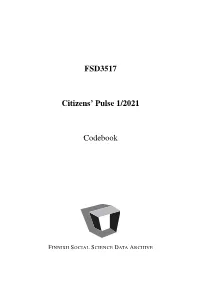 FSD3517 Citizens' Pulse 1/2021 Codebook