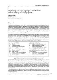 Improving African Languages Classification: Initial Investigation and Proposal