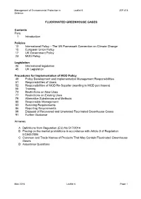 JSP 418 Leaflet 6 Fluorinated Greenhouse Gases Version