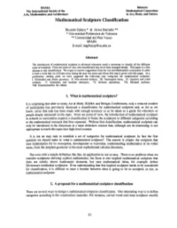 Mathematical Sculpture Classification