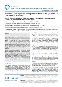 Outcomes of Non-Operative Management of Deep Gluteal