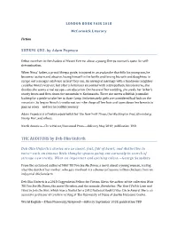 SHERPA GIRL by Adam Popescu the AUDITORS by Deb Olin Unferth