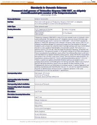Standards in Genomic Sciences