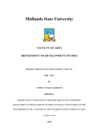 The Dynamics of Factionalism in ZANUPF: 1980–2017