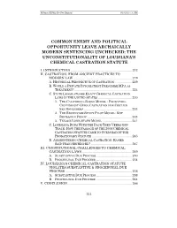 The Unconstitutionality of Louisiana's C