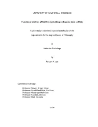 UNIVERSITY of CALIFORNIA, SAN DIEGO Functional Analysis of Sall4