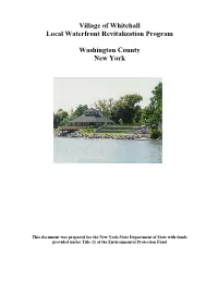 Village of Whitehall Local Waterfront Revitalization Program Washington