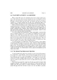 4.4 Page Replacement Algorithms