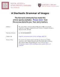 A Stochastic Grammar of Images
