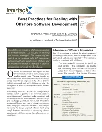 Best Practices for Dealing with Offshore Software Development