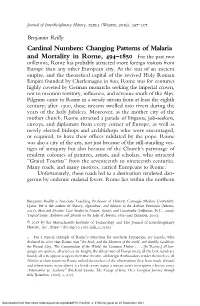 Cardinal Numbers: Changing Patterns of Malaria and Mortality in Rome