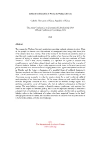 Cultural Colonization in Poems by Wallace Stevens