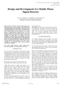 Design and Development of a Mobile Phone Signal Detector