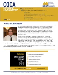 GOVERNMENT RELATIONS REPORT June 2021