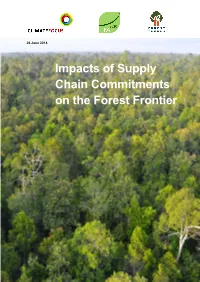 Impacts of Supply Chain Commitments on the Forest Frontier