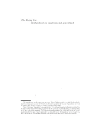 The Rising Sea: Grothendieck on Simplicity and Generality I